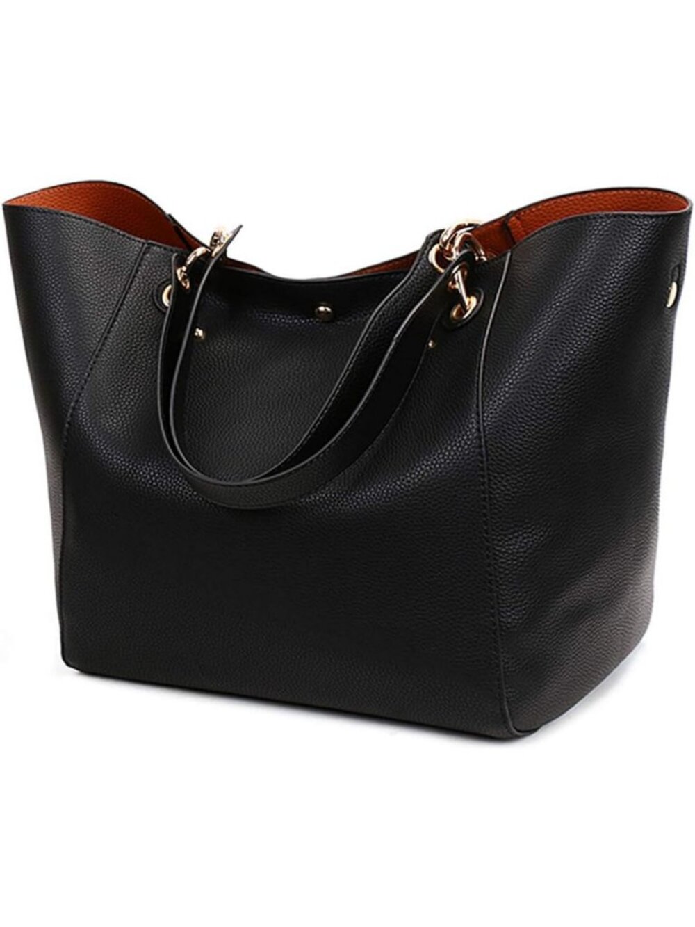 Stylish Large PU Leather Tote Bag for Women | Versatile Bucket Purse for Work
